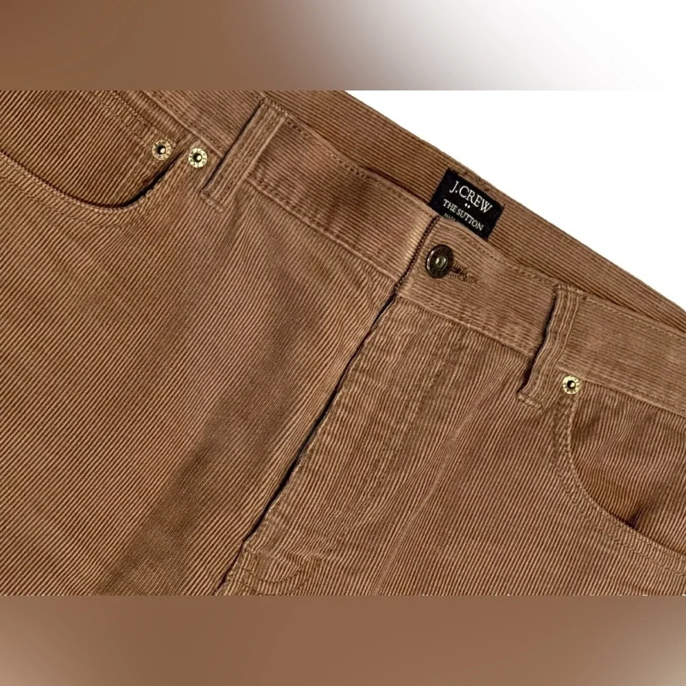 J CREW JEANS CUT CORDUROY PANTS 34 X 30 COTTON 36 SLIM FIT 5 POCKET MENS